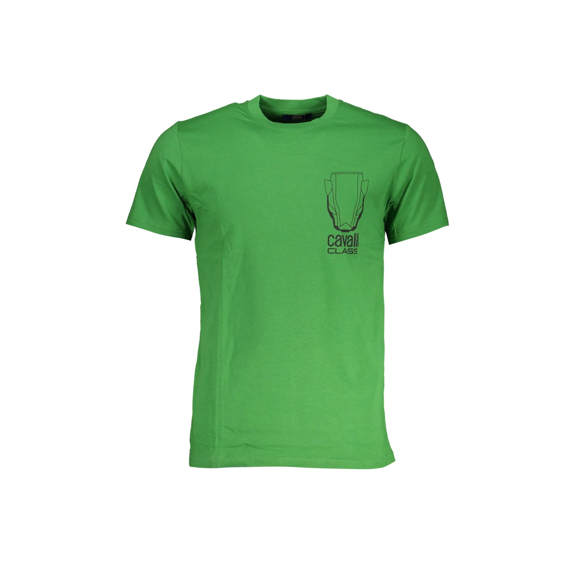 Cavalli Class T-Shirt Maniche Corte Uomo Verde Stampa - foto prodotto